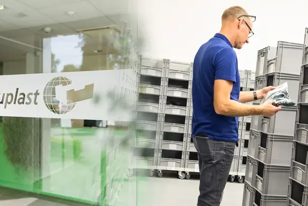 Logistics Rethought – Case Study of bekuplast GmbH Man works in the warehouse at bekuplast GmbH