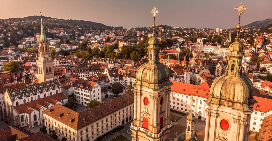 View of St. Gallen in Switzerland