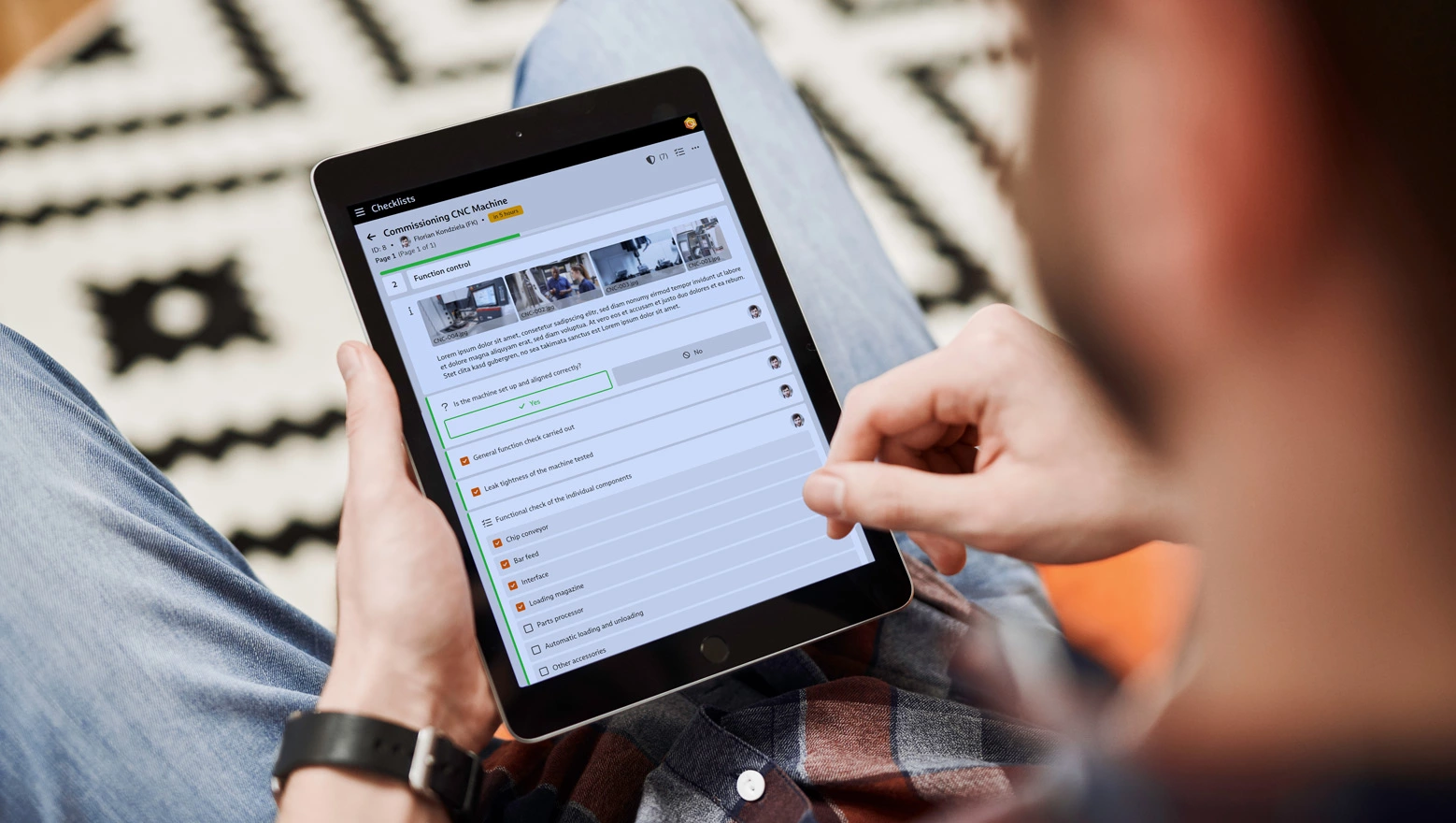 Checklists are edited digitally in the browser with BabtecQ Go