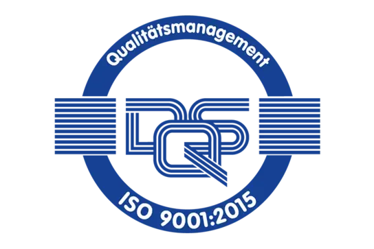 ISO 9001 certification Logo of the ISO 9001 certification