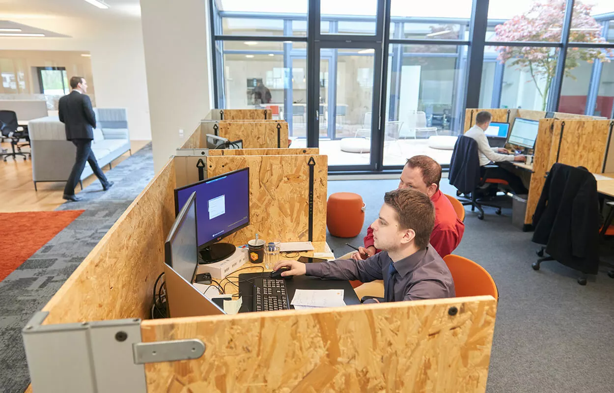 Interior view of the offices