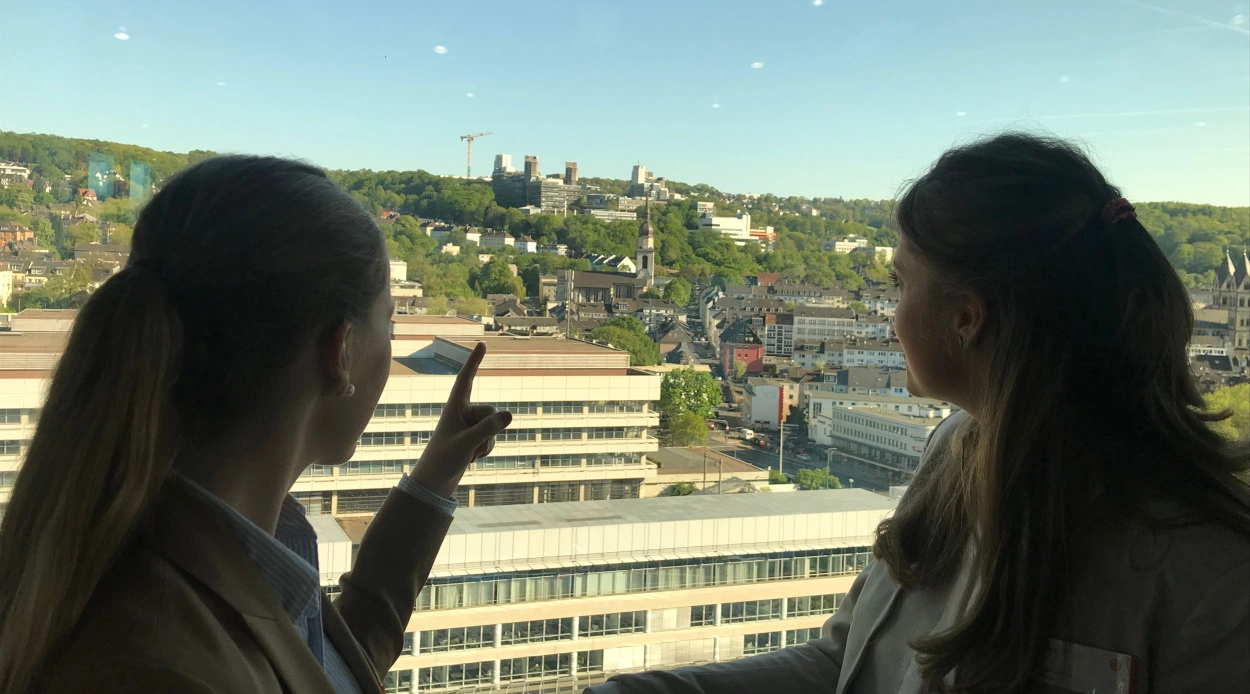 Practice meets campus with a great view of the University of Wuppertal
