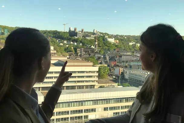 Practice meets campus with a great view of the University of Wuppertal Practice meets campus with a great view of the University of Wuppertal
