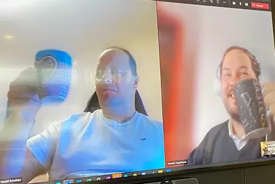 Virtual breakfast at Babtec. Team Wels met up for a virtual chat.