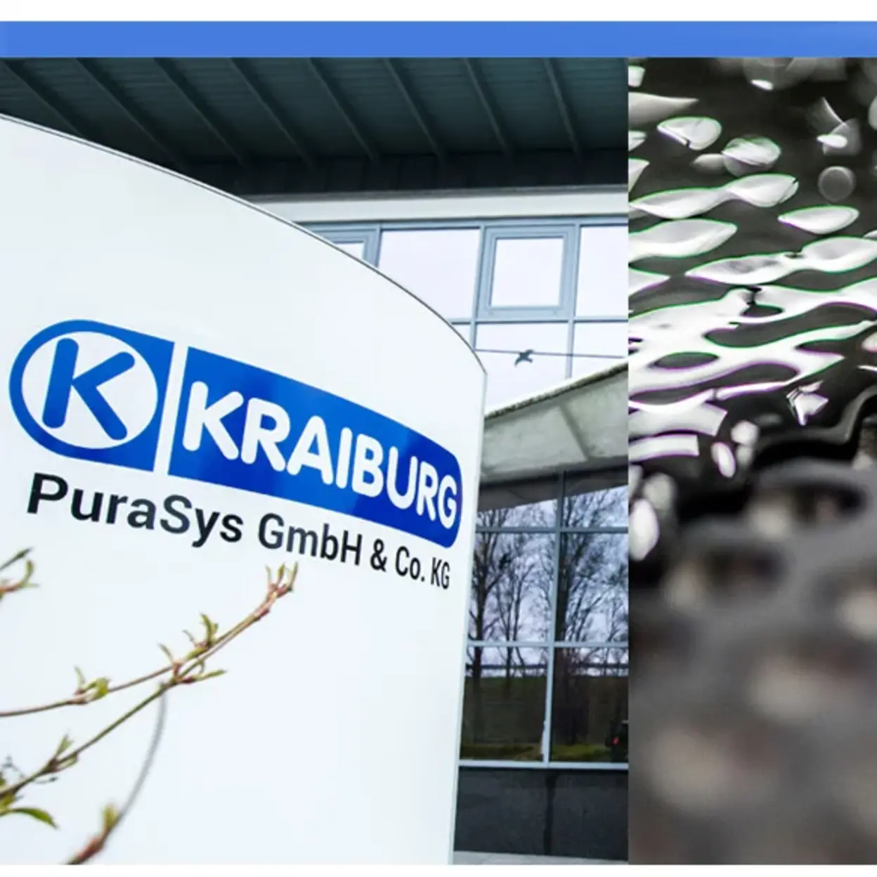 Various products and building of KRAIBURG PuraSys