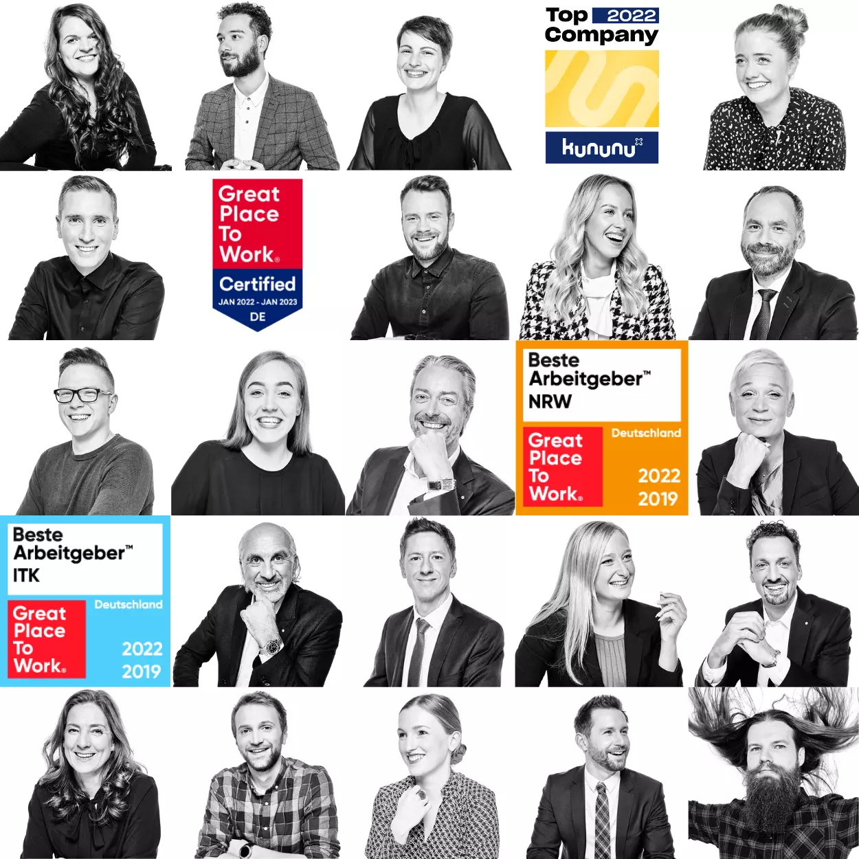 We are delighted and proud of the numerous employer seals.