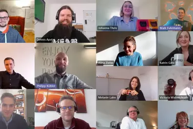 Virtual breakfast at Babtec. Team Blue had a virtual breakfast together.