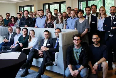 Excursion time! Group photo of Babtec employees and students at the Wuppertal office