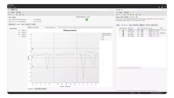 Test equipment capability study (PFMU) in BabtecQ Screenshot: Test equipment capability study (PFMU) in BabtecQ