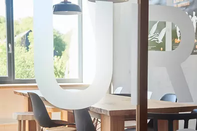 Break room at the Babtec site in Wuppertal