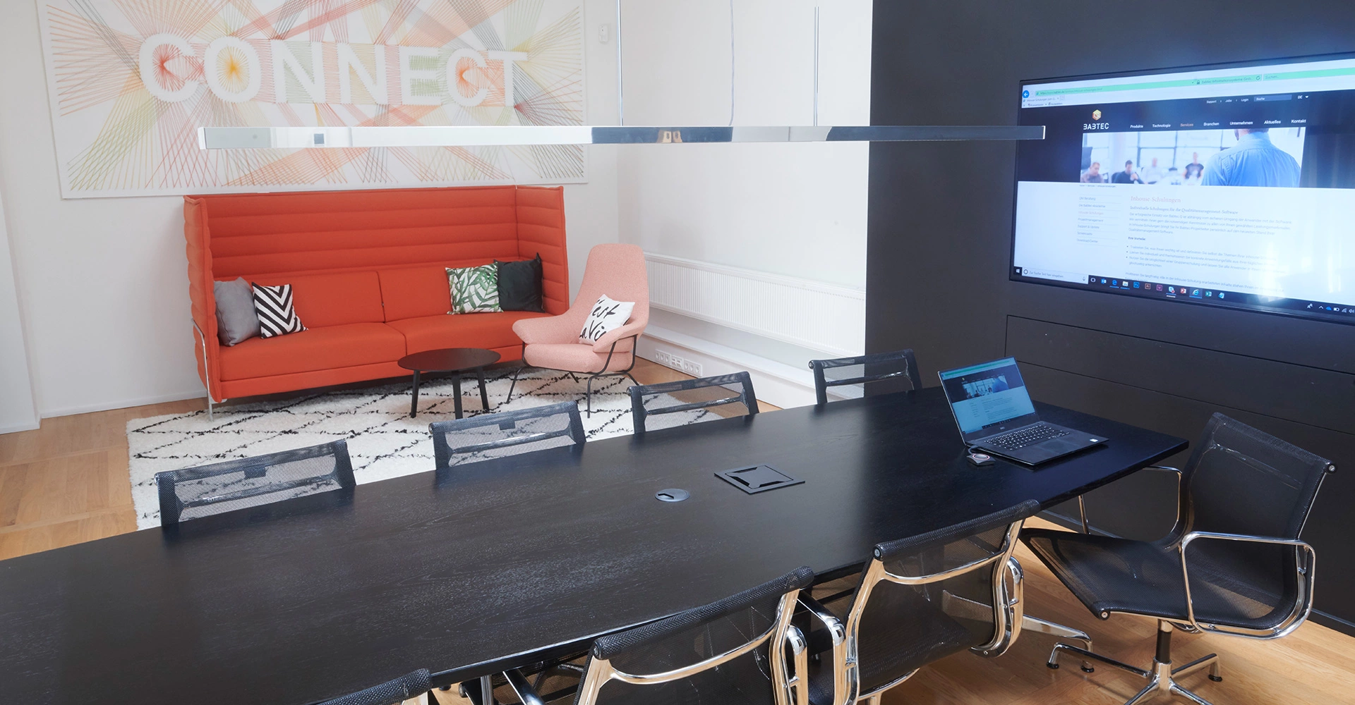 Meeting room at the Babtec site in Wuppertal