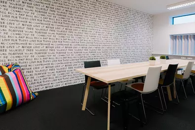 Break room at the Babtec site in Wels